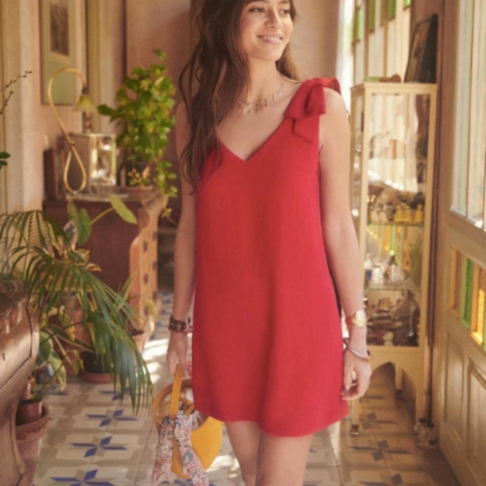 NWT Sézane Pauline Dress, Raspberry Size US 10